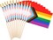 Progress Rainbow Pride Mini Flag, 22 Pack Small Mini Hand Held LGBT Flags American Rainbow Flag for Parades,Rainbow Festival Progress Party Decorations Supplies(5x8inch)